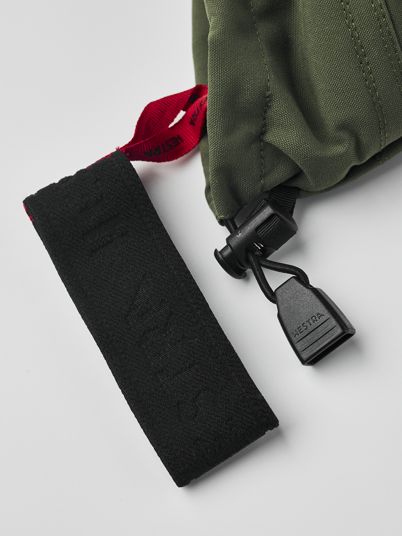 Hestra Army Leather Heli Mens Ski Gloves in Olive Green-3